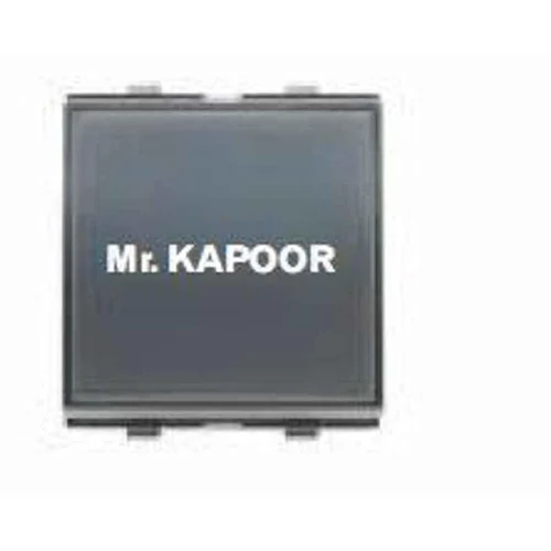 curve 6AMP BELL PUSH name plate